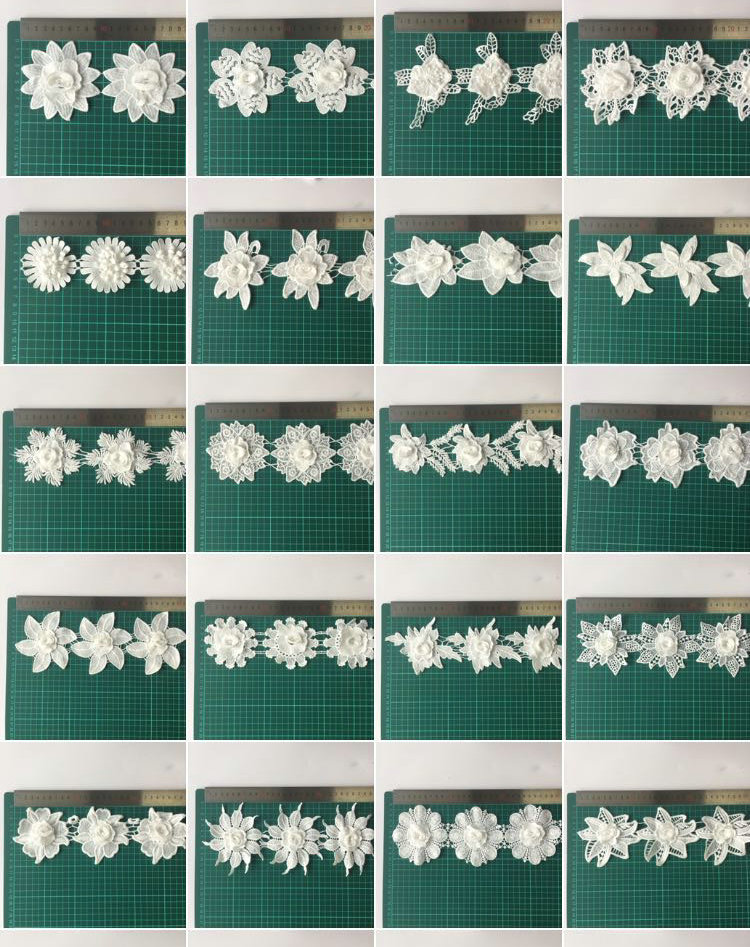 Wholesale Manufacturer Best Price Flower Lace Trim 100% Polyester Chemical Lace