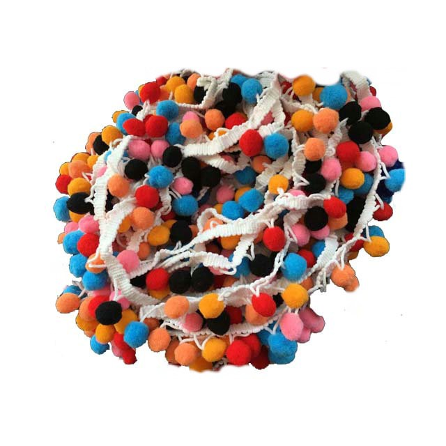 Multi Colors Ball Lace Decorative Tassel Design POM POM Trim